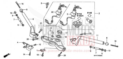 ROHRGRIFF/OBERE BRUECKE CBR125RW5 de 2005